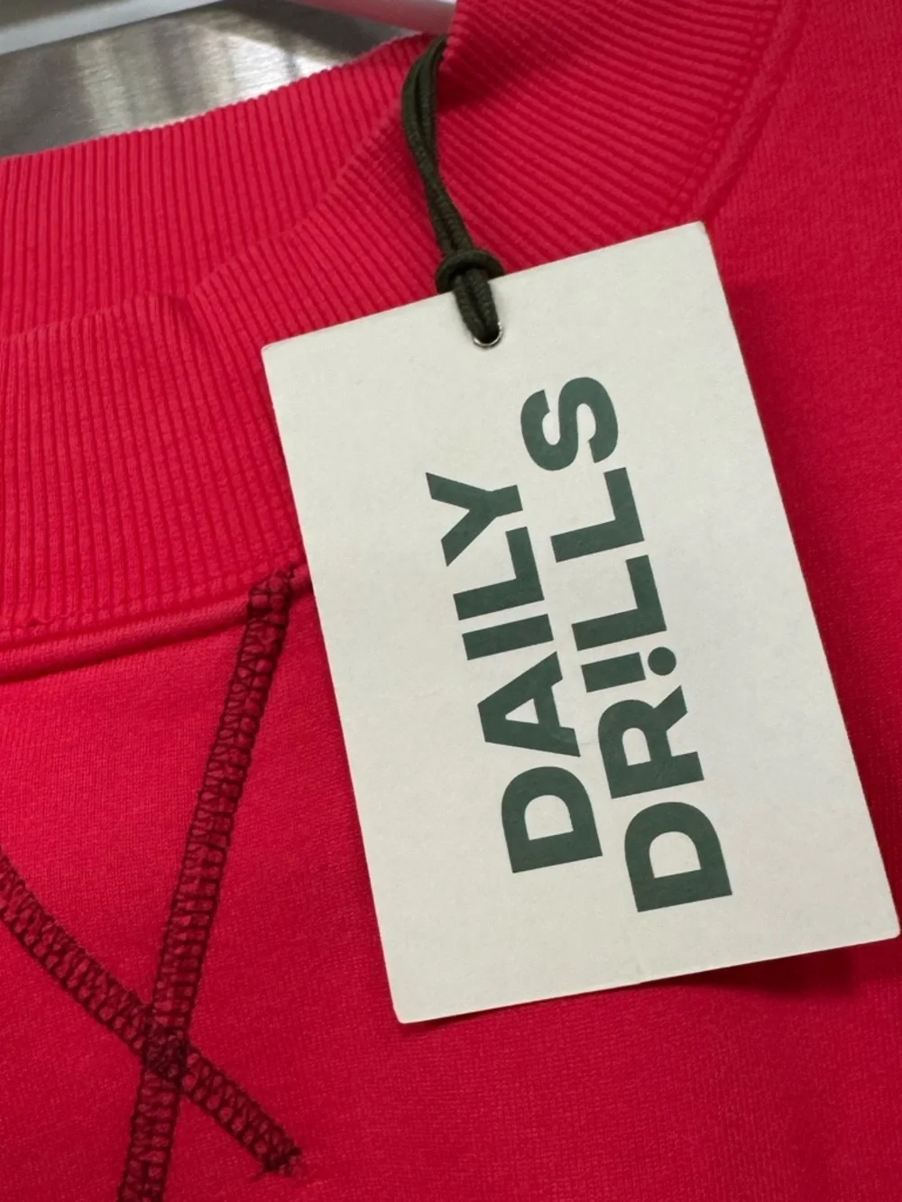 NWT Daily Drills “Heart + Bodega” Cropped Sleeve Vintage Crewneck - Picture 4 of 6